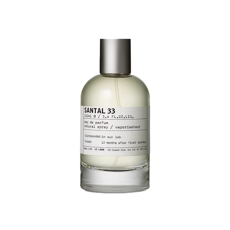 عکس شیشه عطر یونیسکس سانتال ۳۳ فلورا پرفیوم با طراحی مینیمال