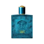 عکس شیشه عطر مردانه اروس فلورا پرفیوم با طراحی مدرن و رنگ آبی خاص